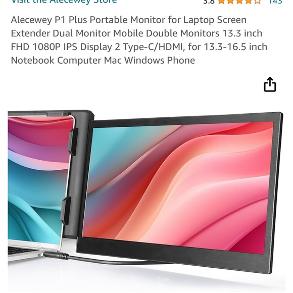 Portable Dual Monitor for Laptop